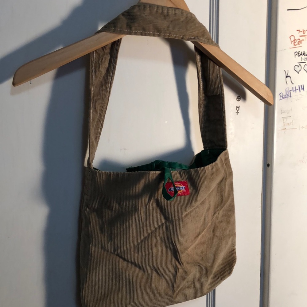 Faded green dickies cordoruy bag